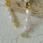 Magnetic Buckle Irregular Metal Pearl Bracelet - Gembea Jewelry