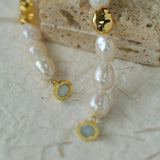 Magnetic Buckle Irregular Metal Pearl Bracelet - Gembea Jewelry