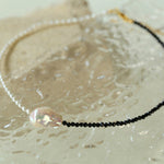 Gembea Jewelry Baroque Pearl Black Spinel Necklace