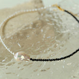 Gembea Jewelry Baroque Pearl Black Spinel Necklace