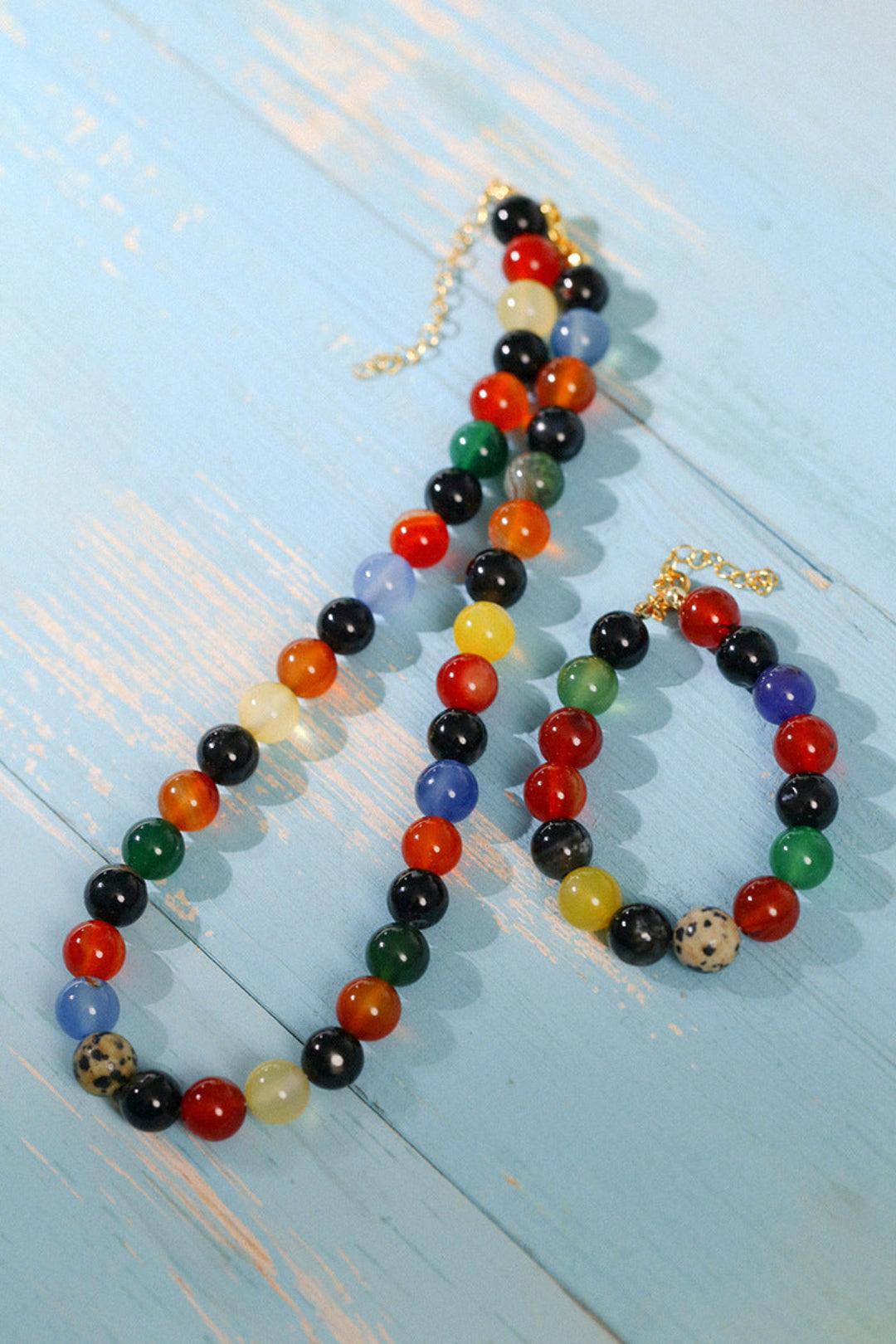 Spring Heartbeat Colored Stone Beaded Bracelet - Gembea Jewelry
