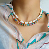 Sea's Embrace Series Stone Shell Necklace - Gembea Jewelry