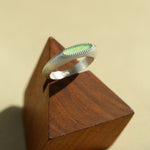Gembea Jewelry Silver Brushed Oval Natural Stone Ring