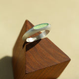 Gembea Jewelry Silver Brushed Oval Natural Stone Ring