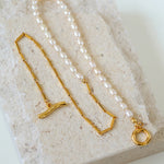 Gembea Jewelry Y-shaped Pearl Chain Necklace