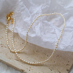 Minimalist Rice Pearl Beaded Necklace-Gembea Jewelry