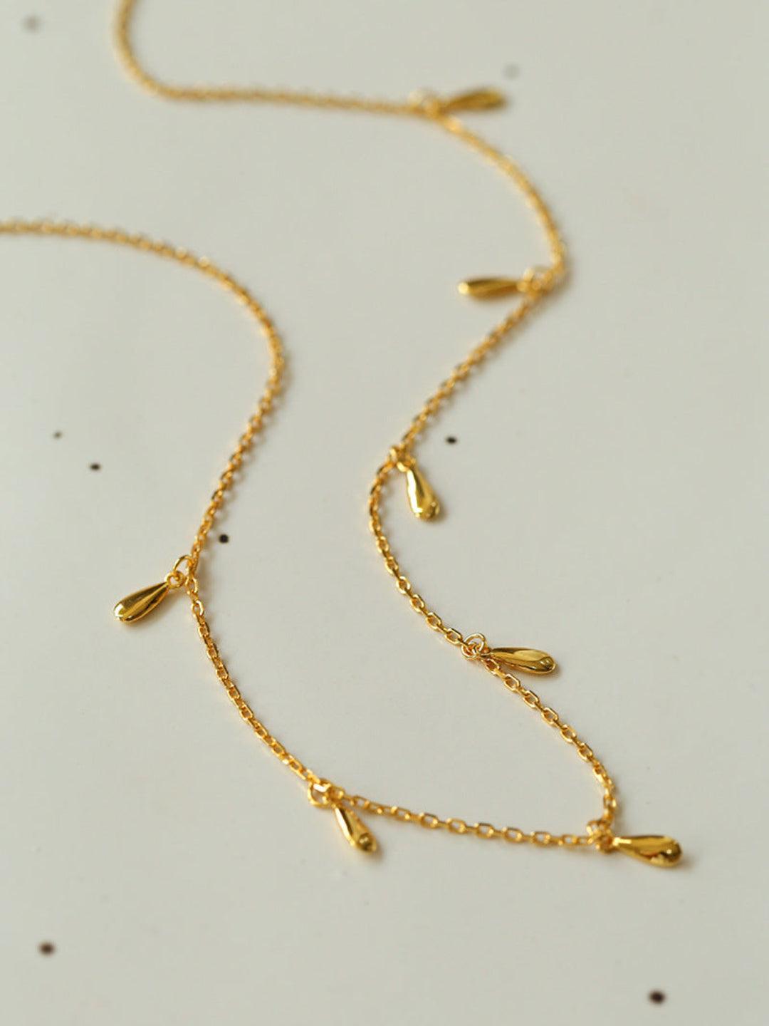 Overlay Chain Drop Choker Necklace - Gembea Jewelry