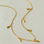 Overlay Chain Drop Choker Necklace - Gembea Jewelry