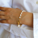 Y-shape Spliced Chain Pearl Bracelet - Gembea Jewelry