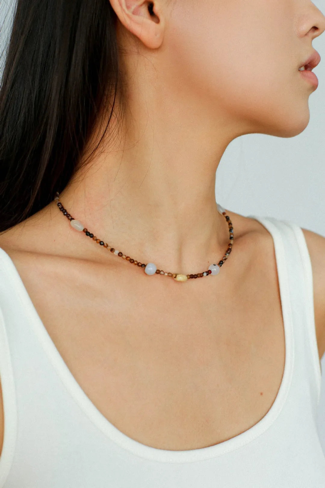Spring Heartbeat Natural Stone Necklace - Gembea Jewelry
