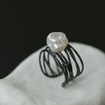 Multilayer Sterling Silver Pearl Ring - Gembea Jewelry