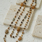 Long Woven Picture Stone Necklace - Gembea Jewelry