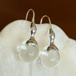 Red and Green Agate Gourd Ear Hook Earrings - Gembea Jewelry