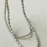 Grey Rice Pearl Necklace - Gembea Jewelry