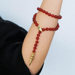 Red and Green Agate Snake Necklace - Gembea Jewelry