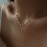 Love and the City B Model Chain Pearl Necklace - Gembea Jewelry
