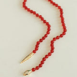 Red and Green Agate Snake Necklace - Gembea Jewelry