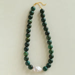 Baroque Pearl African Turquoise Beaded Necklace