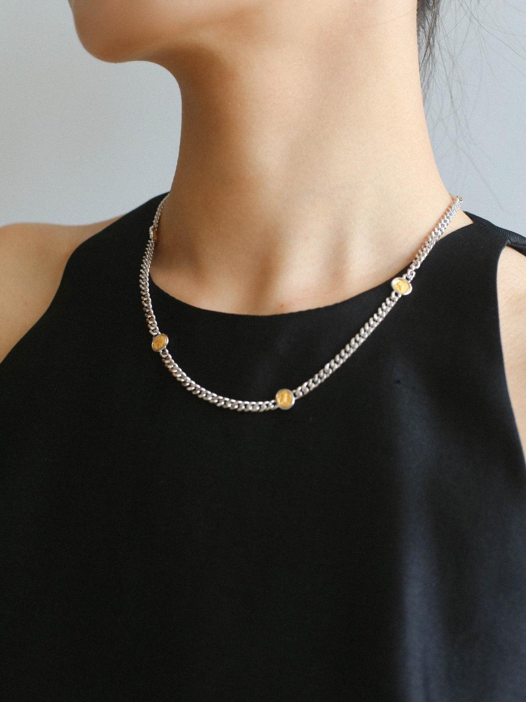 Athena Old Coin Chain Necklace - Gembea Jewelry
