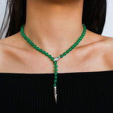 Red and Green Agate Snake Necklace - Gembea Jewelry