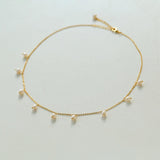 Overlay Natural Pearl Pendant Necklace - Gembea Jewelry