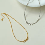 Laser Bead Lucky Letter Necklace-Gembea Jewelry