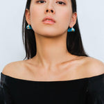 Simple Enamel Glaze Curved Hoop Earrings - Gembea Jewelry