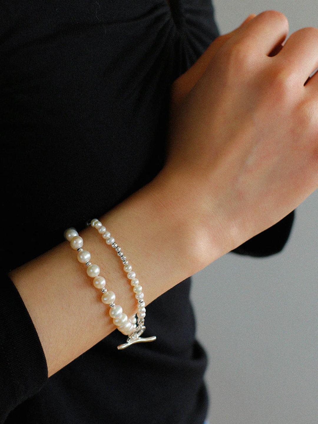 Simple OT Buckle Pearl Bracelet - Gembea Jewelry