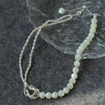 Round Buckle Rice Pearl White Shell Necklace - Gembea Jewelry