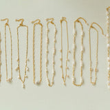 Overlay Natural Pearl Pendant Necklace - Gembea Jewelry