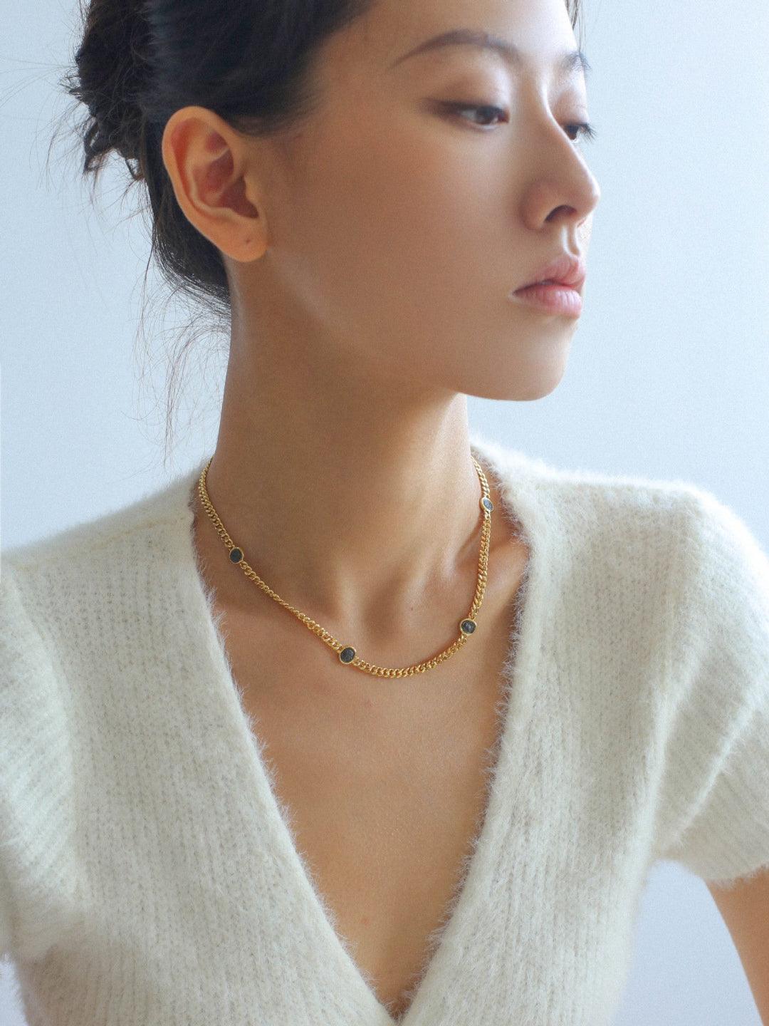 Athena Old Coin Chain Necklace - Gembea Jewelry