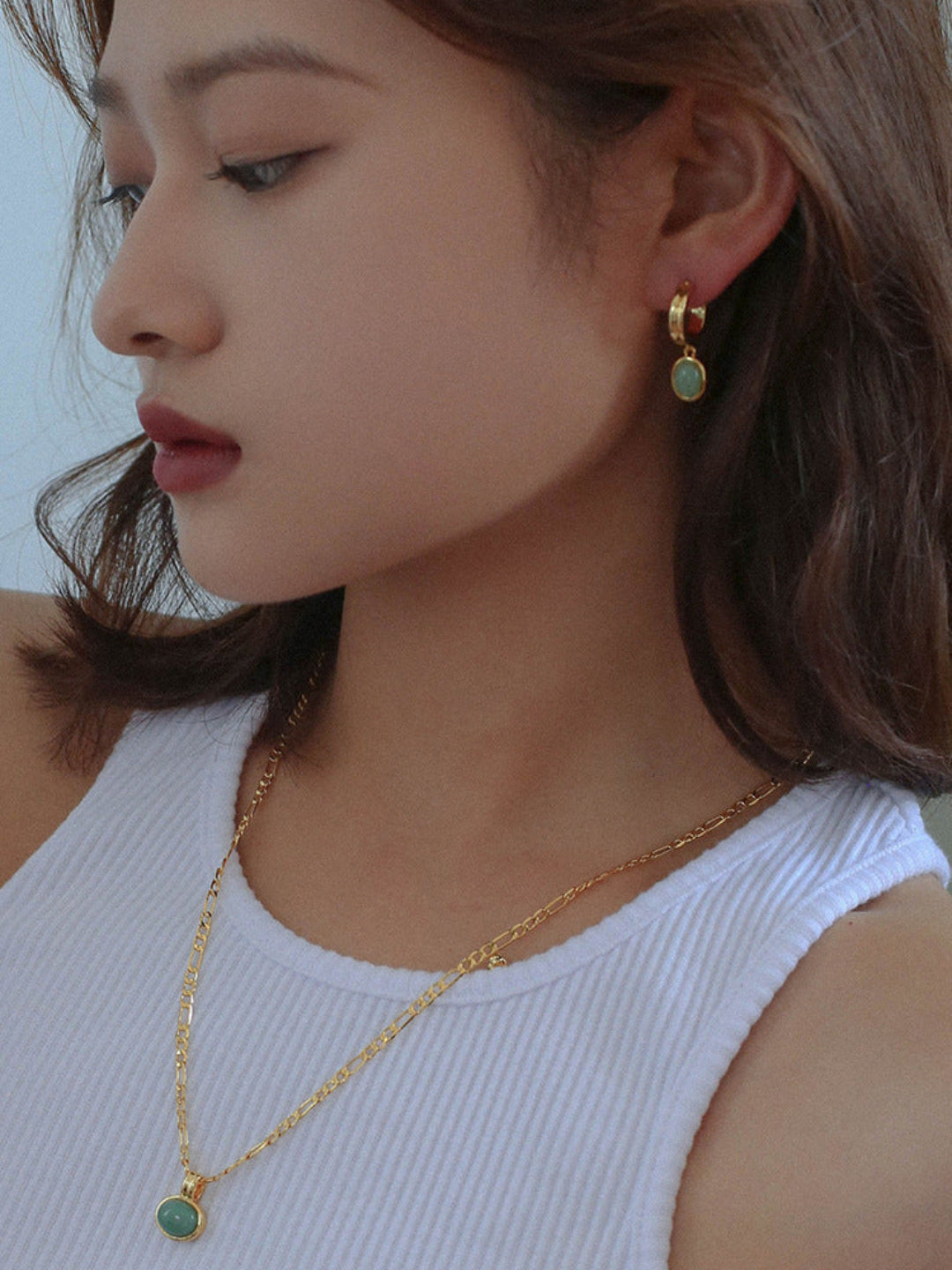 Gembea Jewelry Dongling Gemstone Chain Necklace