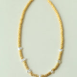 Vintage Gold Bean Irregular Pearl Necklace - Gembea Jewelry