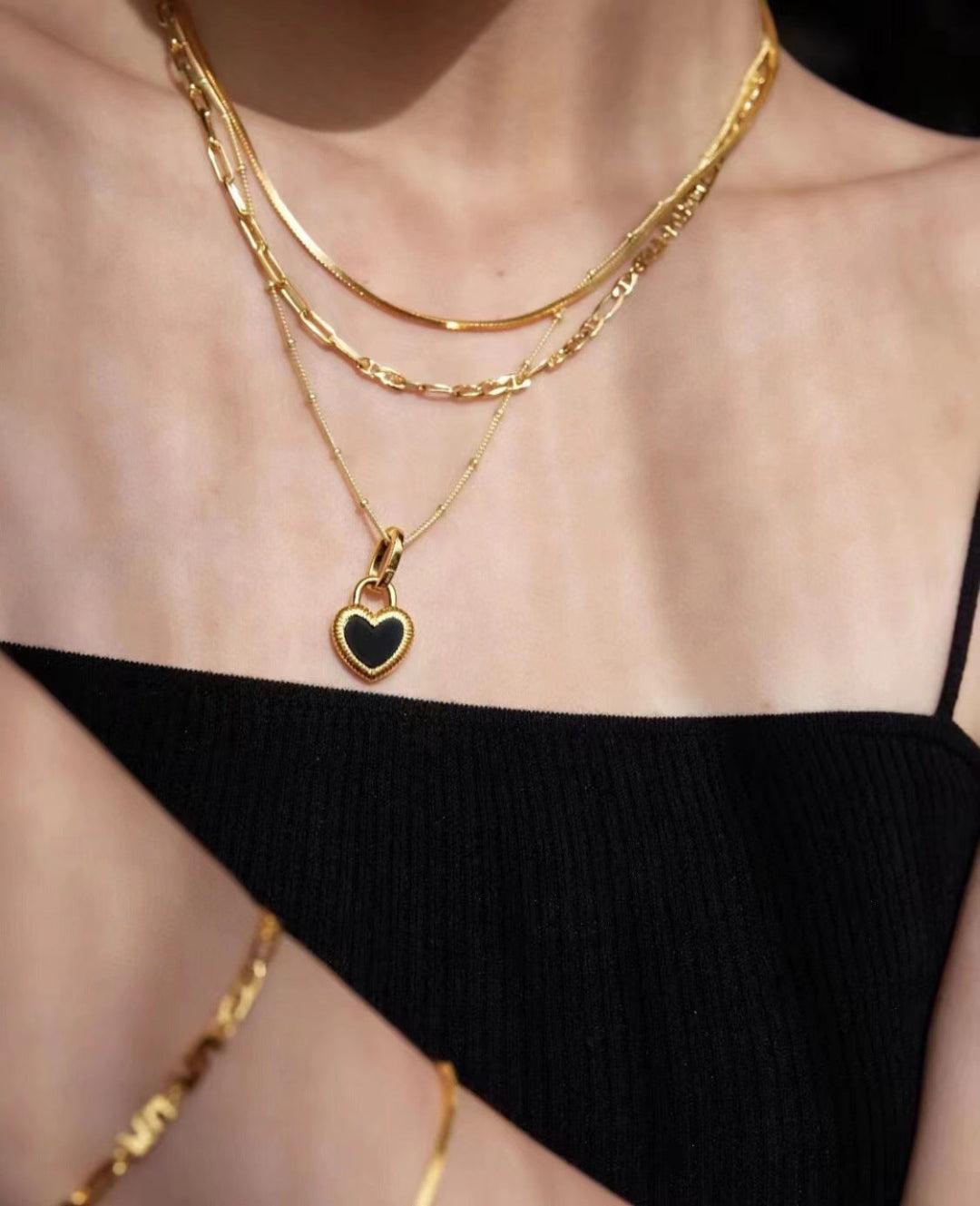 Love Lock Chain Necklace - Gembea Jewelry