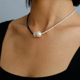 Gembea Jewelry Baroque Pearl Black Spinel Necklace