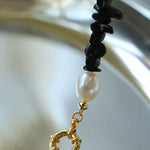 Gembea Jewelry Black Agate Gravel Pearl Necklace