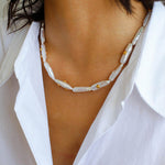 OT Buckle Baroque Pearl Stack Matching Necklace - Gembea Jewelry