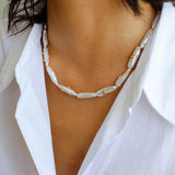 OT Buckle Baroque Pearl Stack Matching Necklace - Gembea Jewelry