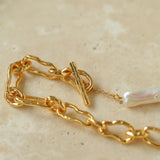 OT Buckle Baroque Pearl Stack Matching Necklace - Gembea Jewelry