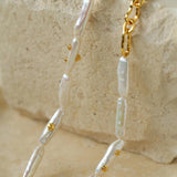 OT Buckle Baroque Pearl Stack Matching Necklace - Gembea Jewelry