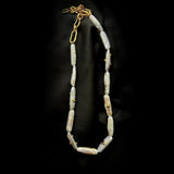 OT Buckle Baroque Pearl Chain Necklace gembea jewelry