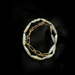 OT Buckle Baroque Pearl Chain Necklace gembea jewelry