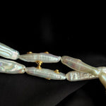 OT Buckle Baroque Pearl Chain Necklace gembea jewelry