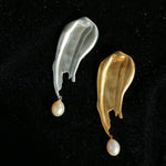 Oil Painting Teardrop Pearl Brooch gembea jewelry