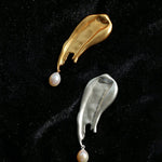 Oil Painting Teardrop Pearl Brooch gembea jewelry