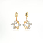 Pearl Circle Drop Earrings gembea jewelry