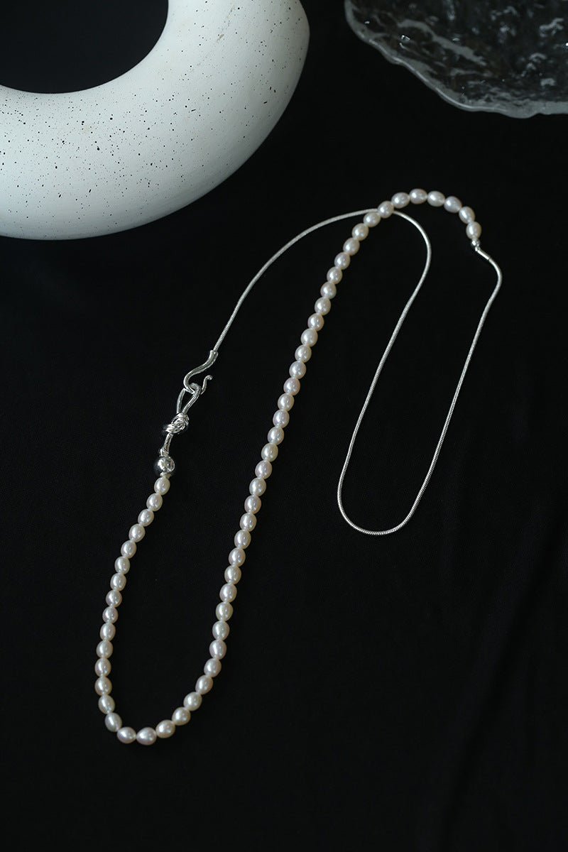 Pearl Splicing Chain Multilayer Long Necklace gembea jewelry