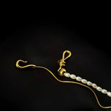 Pearl Splicing Chain Multilayer Long Necklace gembea jewelry