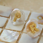 Petal Baroque Pearl 26-Letter Earrings - Gembea Jewelry