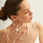 Petal Baroque Long Chain Earrings - Gembea Jewelry